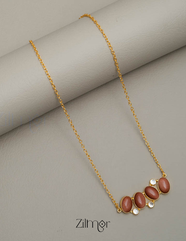 Minimalist Statement Stone Necklace - AS100739 7-Zilmor