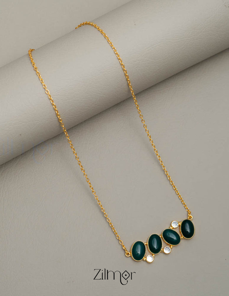 Minimalist Statement Stone Necklace - AS100739 1-Zilmor