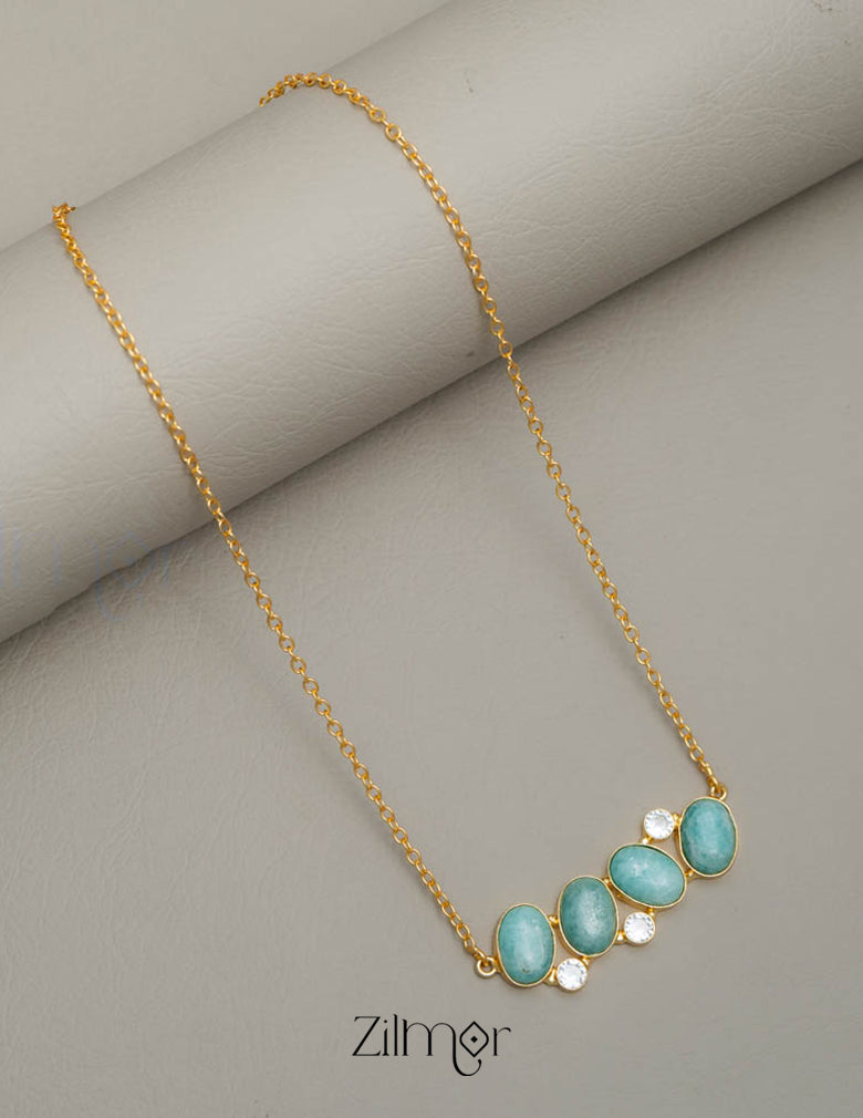 Minimalist Statement Stone Necklace - AS100739 5-Zilmor