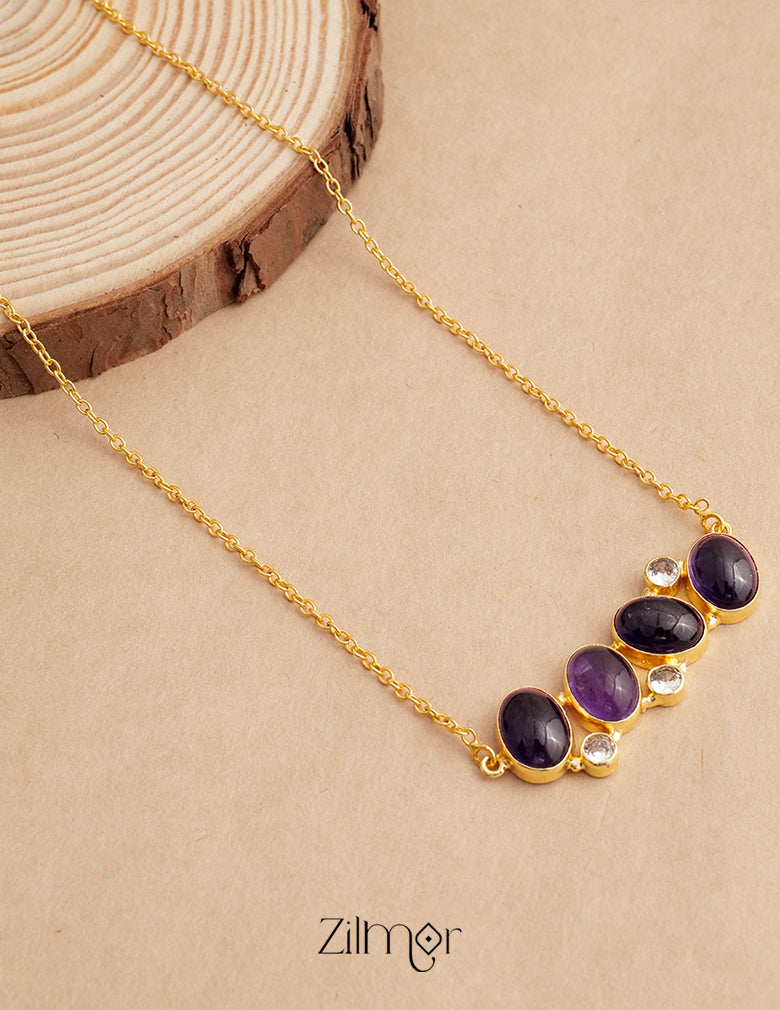 Minimalist Statement Stone Necklace - AS100739 8-Zilmor