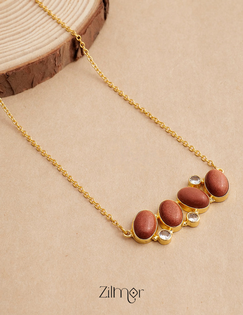 Minimalist Statement Stone Necklace - AS100739 6-Zilmor