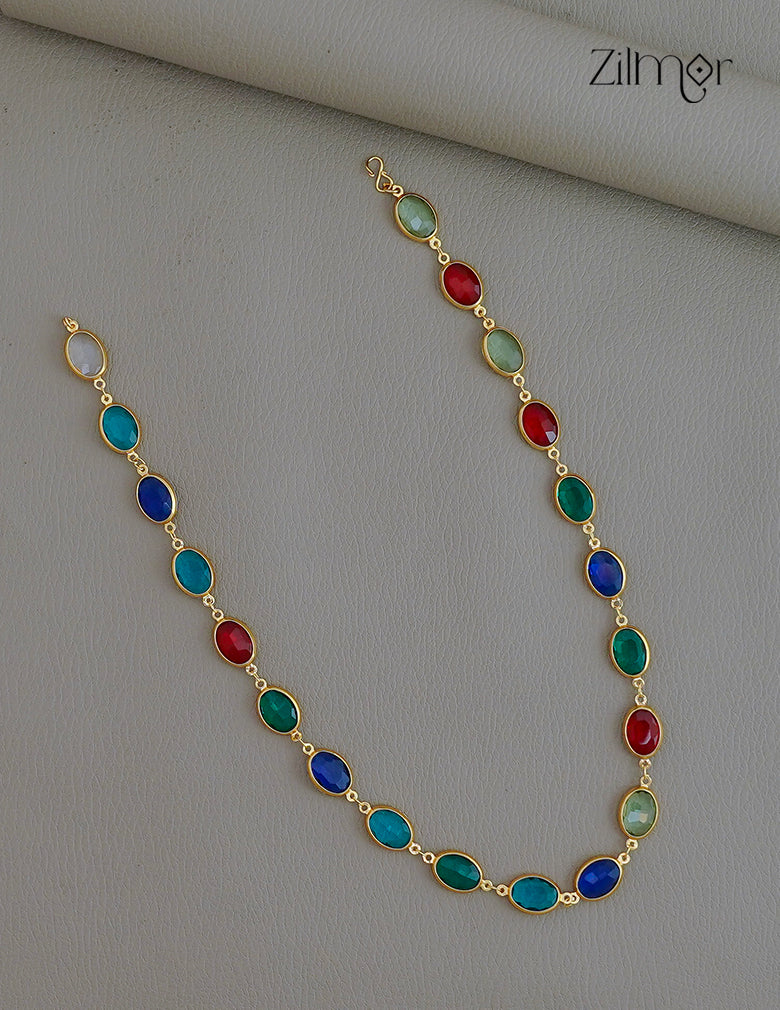Multi Color Semi Precious Stone  Necklace -  KY101482