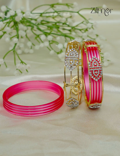 Multicolour with AD Interchangable Bangle Set - KA1012714