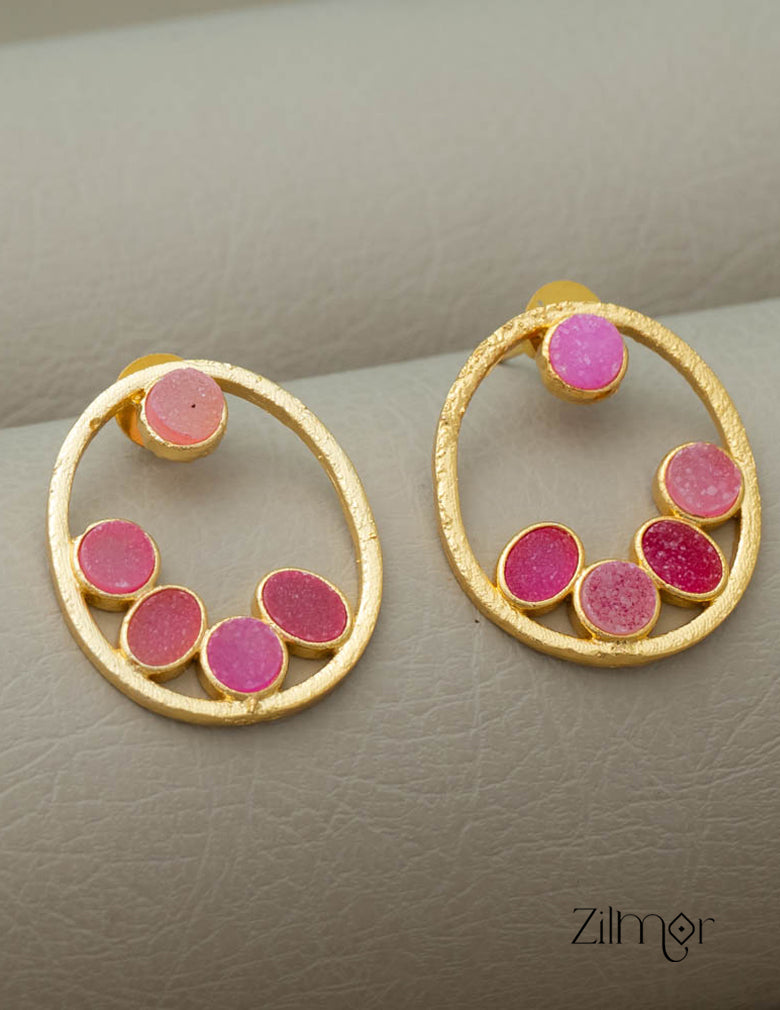 NA100976 - Druzy Stone Earrings (color option) 6-Zilmor