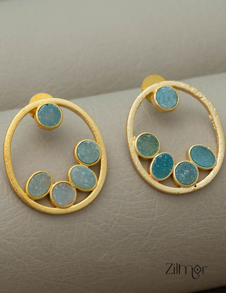 NA100976 - Druzy Stone Earrings (color option) 2-Zilmor