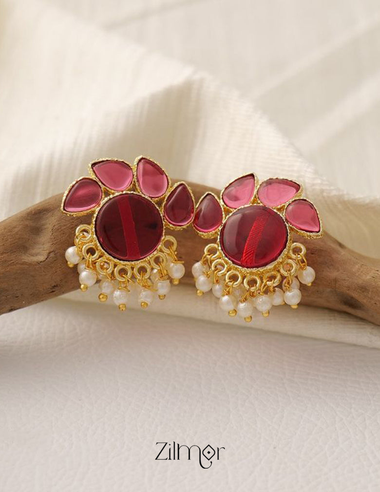 NA100978- Crystal Stone Earrings (color option) 4-Zilmor