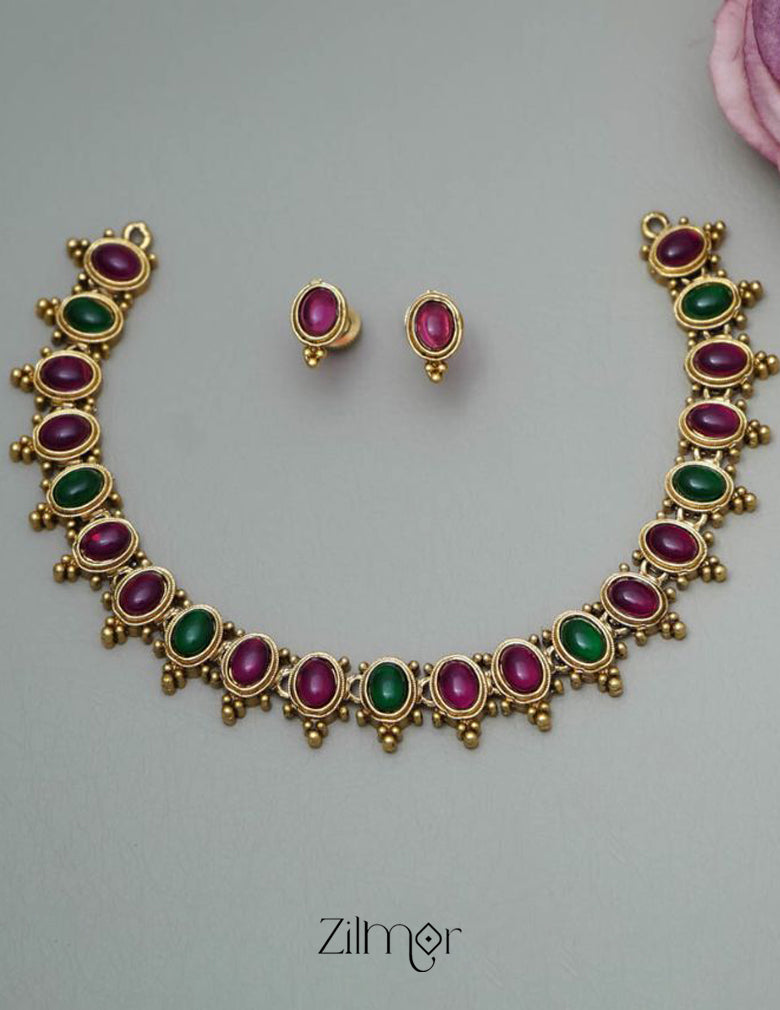 NV101284 - Antique Choker with Earrings 3-Zilmor