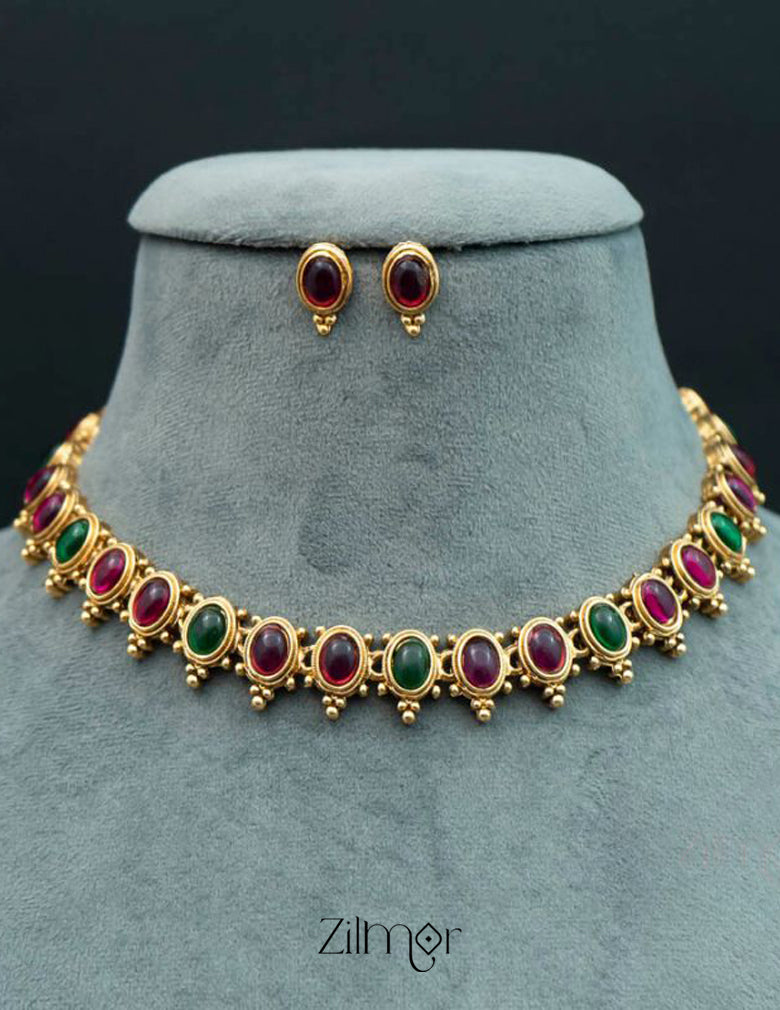NV101284 - Antique Choker with Earrings 2-Zilmor