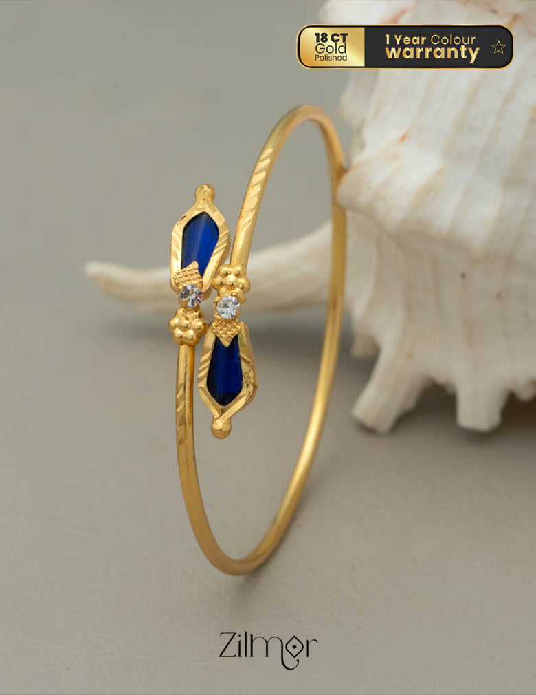 KY1011780- Gold plated Nagapadam Bangle & Ring Combo (color option) 5-Zilmor
