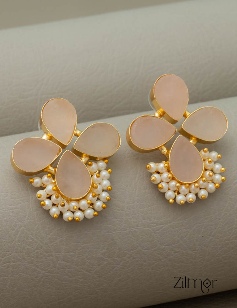 Natural Raw Stone Earring (color option) -  KE100446 4-Zilmor