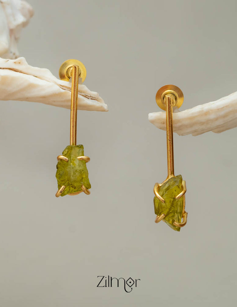 Natural Raw Stone Earrings (color option)  - AS100418 4-Zilmor