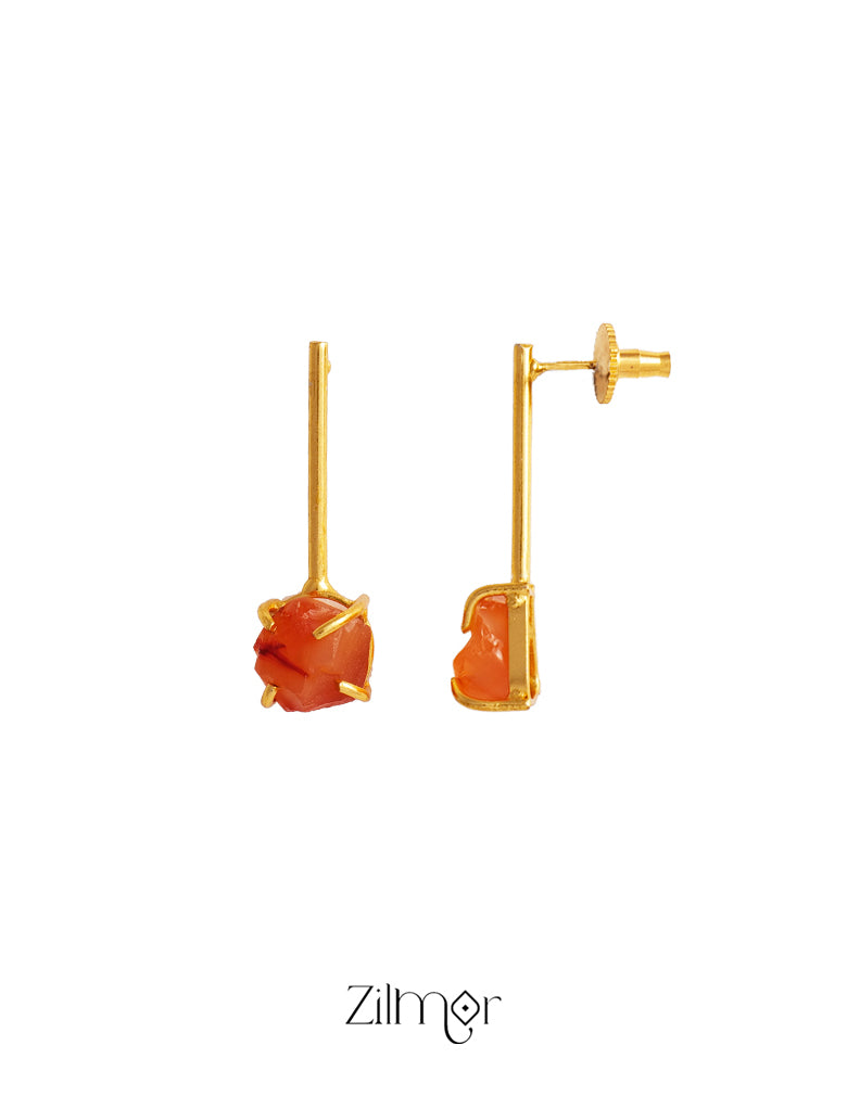 Natural Raw Stone Earrings (color option)  - AS100418 5-Zilmor