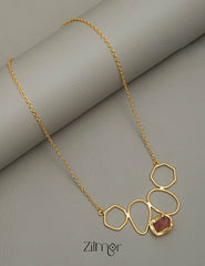 Natural Raw Stone Minimal Necklace - AS100854 4-Zilmor