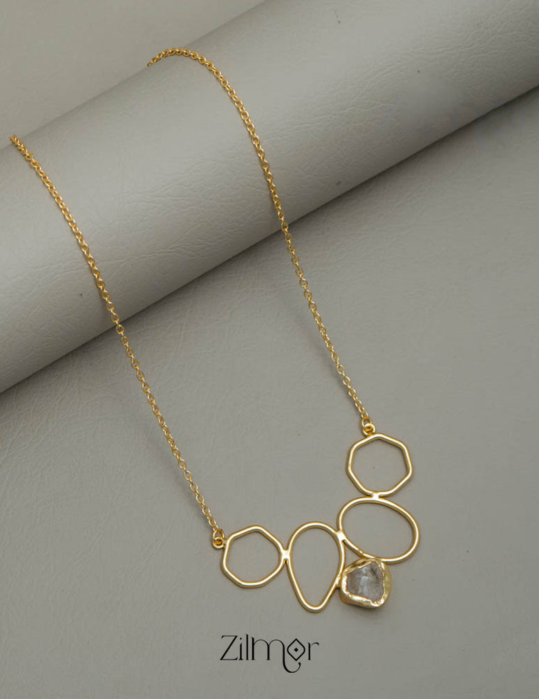 Natural Raw Stone Minimal Necklace - AS100854 2-Zilmor