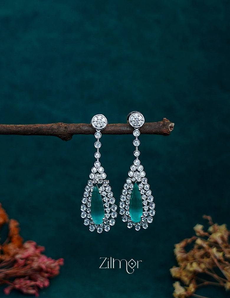 OT1011190 - AD Stone Long Earrings (color option) 8-Zilmor