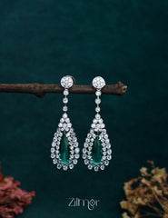 OT1011190 - AD Stone Long Earrings (color option) 3-Zilmor