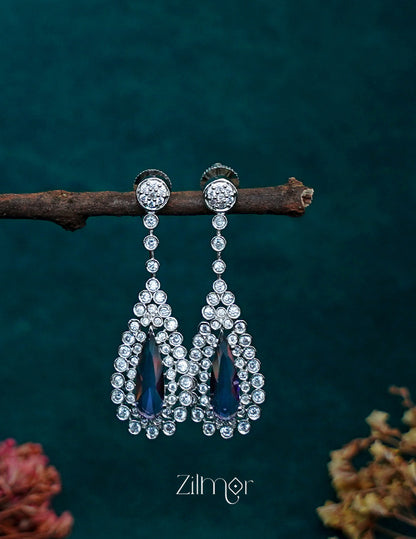 OT1011190 - AD Stone Long Earrings (color option) 5-Zilmor