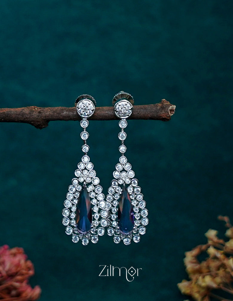 OT1011190 - AD Stone Long Earrings (color option) 5-Zilmor