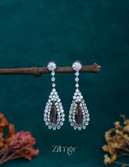 OT1011190 - AD Stone Long Earrings (color option) 7-Zilmor