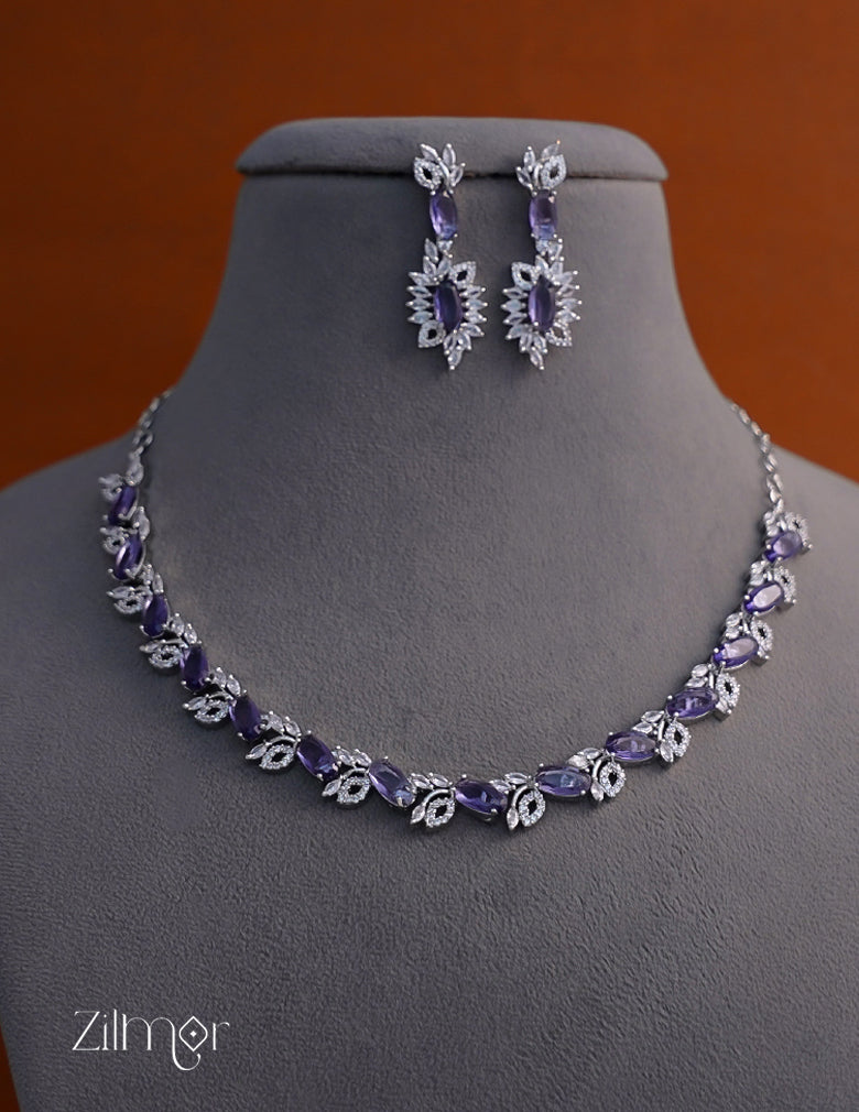 OT1011192 - AD Stone Necklace Earrings Set 2-Zilmor