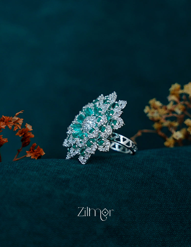 OT1011193 - Silver tone AD Ring (color option) 3-Zilmor