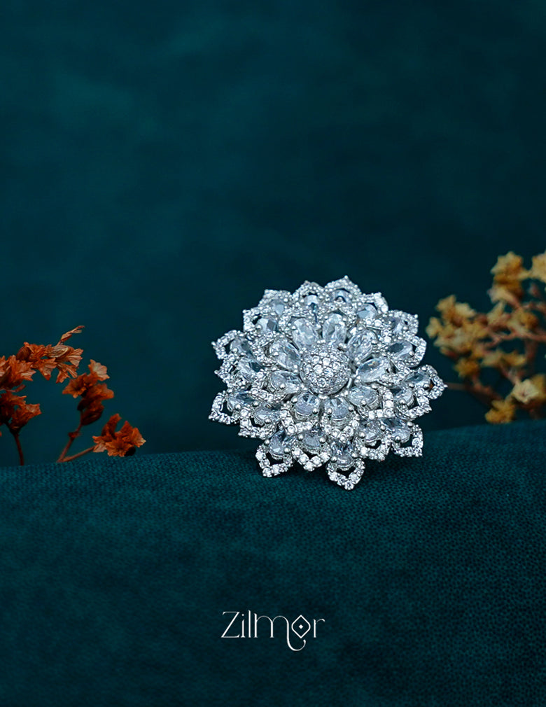 OT1011193 - Silver tone AD Ring (color option) 4-Zilmor