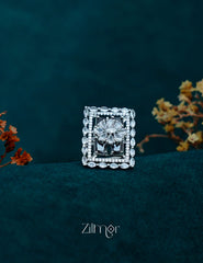 OT1011198 - Silver tone AD Ring 1-Zilmor