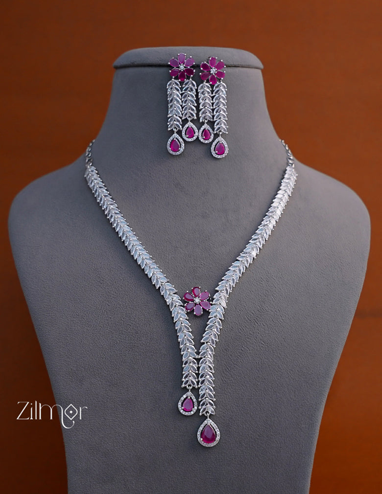 OT1011200 - AD Stone Necklace Earrings Set 3-Zilmor