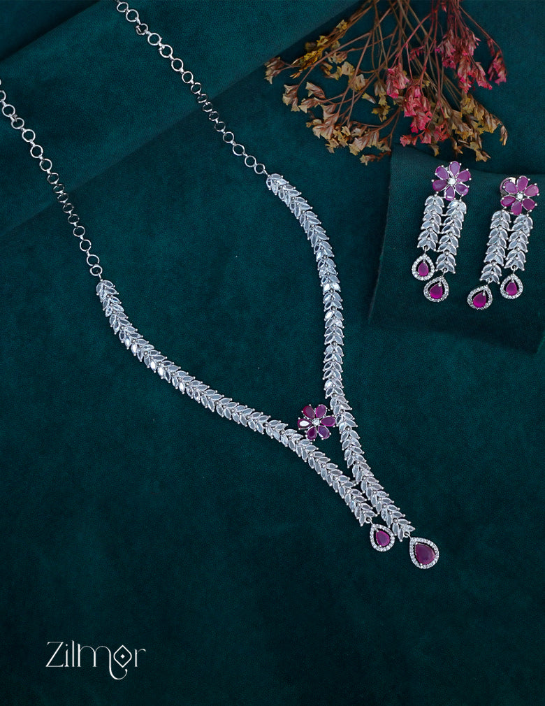 OT1011200 - AD Stone Necklace Earrings Set 2-Zilmor
