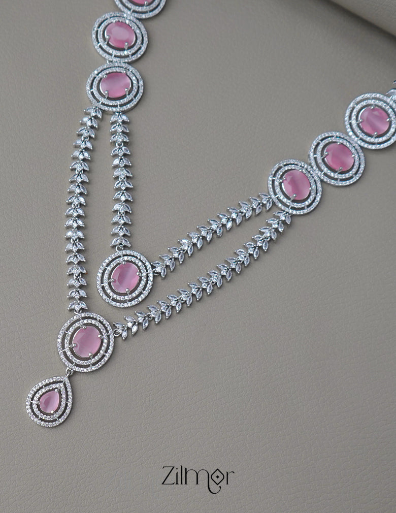 OT1011202 - AD Stone Bridal Necklace Earrings Set 2-Zilmor