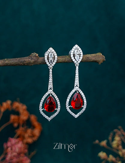 OT1011203 - AD Stone Long Earrings (color option) 2-Zilmor