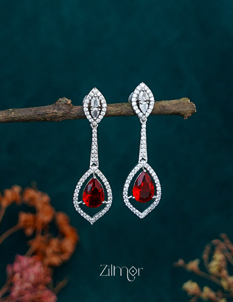 OT1011203 - AD Stone Long Earrings (color option) 2-Zilmor