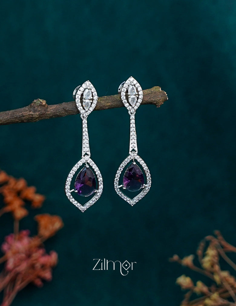 OT1011203 - AD Stone Long Earrings (color option) 3-Zilmor