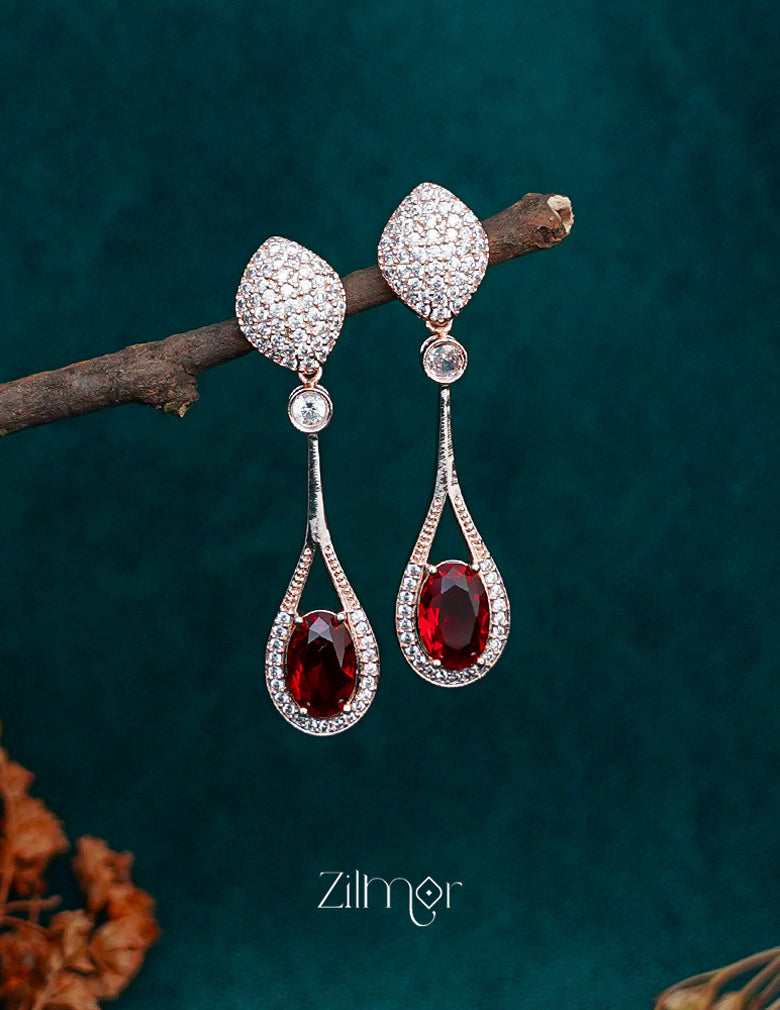OT1011204 - AD Stone Long Earrings (color option) 2-Zilmor