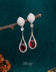 OT1011204 - AD Stone Long Earrings (color option) 2-Zilmor
