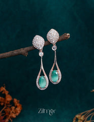 OT1011204 - AD Stone Long Earrings (color option) 4-Zilmor