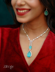 OT1011212 - AD Stone Necklace Earrings Set 1-Zilmor