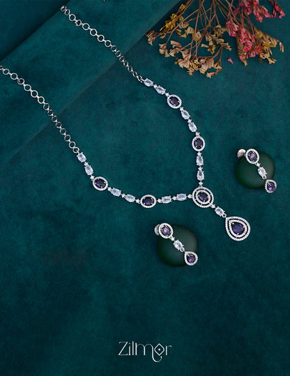 OT1011218 - AD Stone Necklace Earrings Set 2-Zilmor