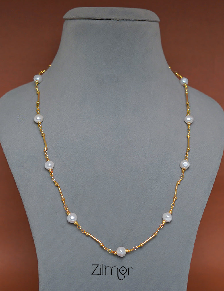 PE1011300 - Fresh Pearl Beads Daily Wear Simple Necklace 2-Zilmor