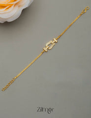 PE101616 - Gold Toned AD Stone Bracelet 1-Zilmor