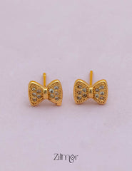 PE101847  - Gold tone AD Stone Combo stud Earrings 4-Zilmor