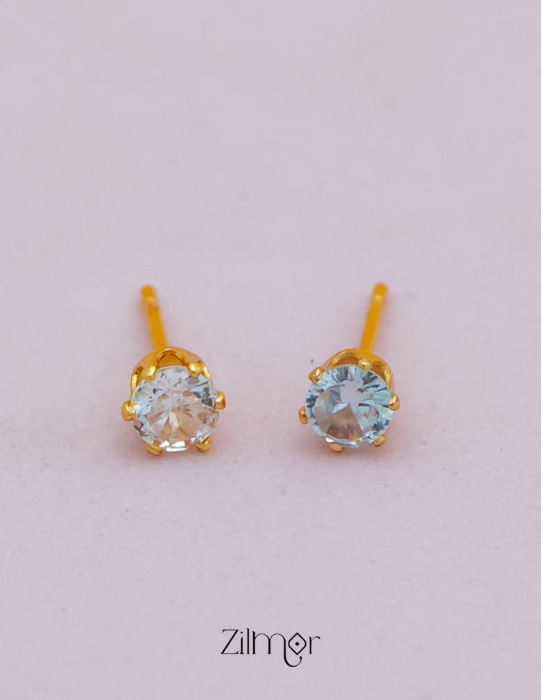 PE101849  - Gold tone AD Stone Combo stud Earrings 2-Zilmor