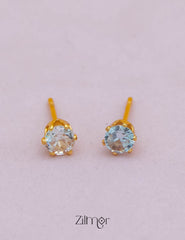 PE101849  - Gold tone AD Stone Combo stud Earrings 2-Zilmor