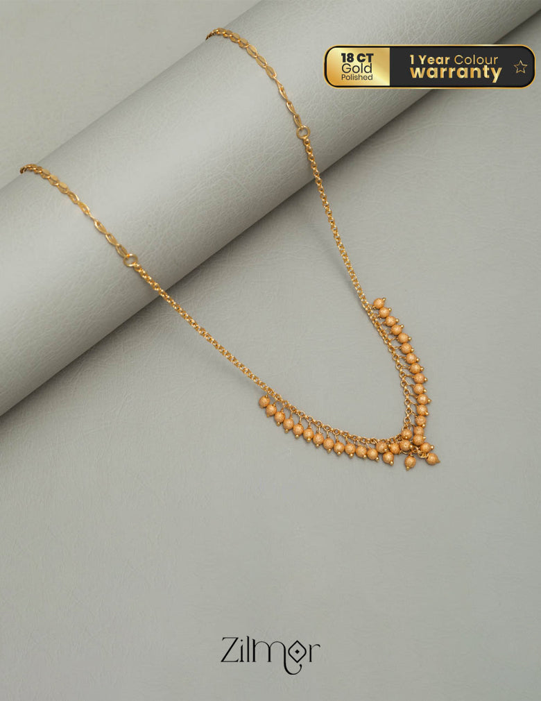 PE101857 -  18k Gold Plated Golden Drop Necklace 1-Zilmor
