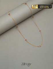 PE101859 Gold Plated Daily Wear Stone Necklace 1-Zilmor