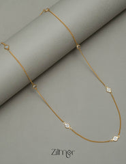 PE101859 Gold Plated Daily Wear Stone Necklace 3-Zilmor