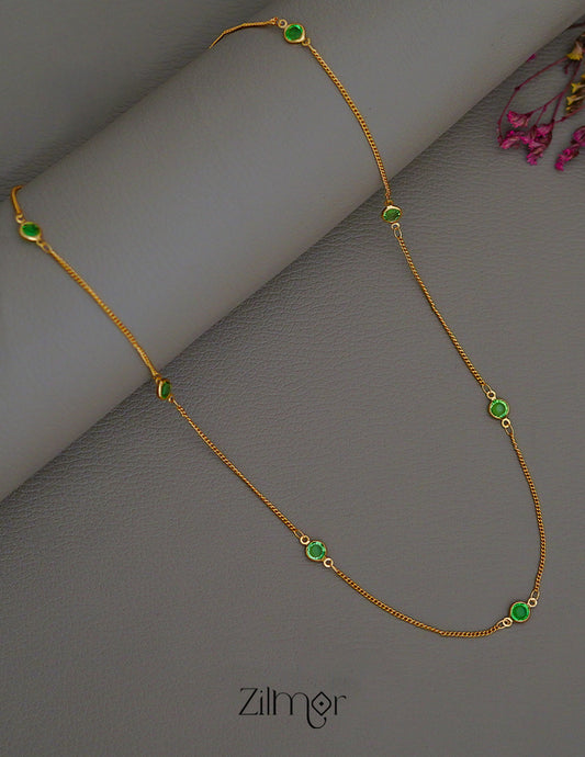 PE101859 Gold Plated Daily Wear Stone Necklace 4-Zilmor
