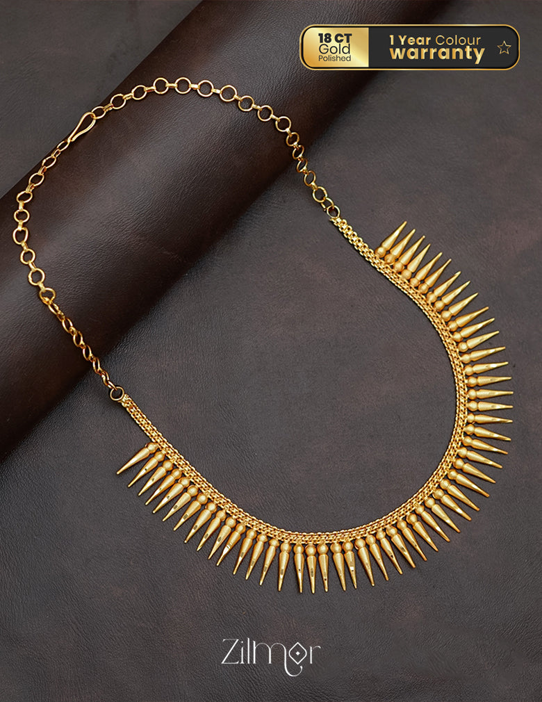 PP100123 - Gold tone Mullamottu mala choker 4-Zilmor