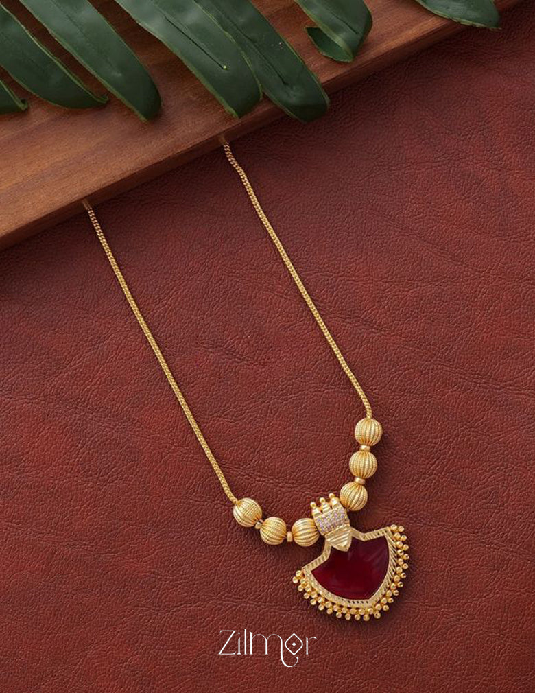 PP101032 - Gold plated Palakka kerala style Necklace 4-Zilmor