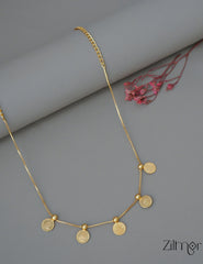 PP1011582-  Gold tone Simple Lakshmi Kaashu Invisible Necklace 3-Zilmor